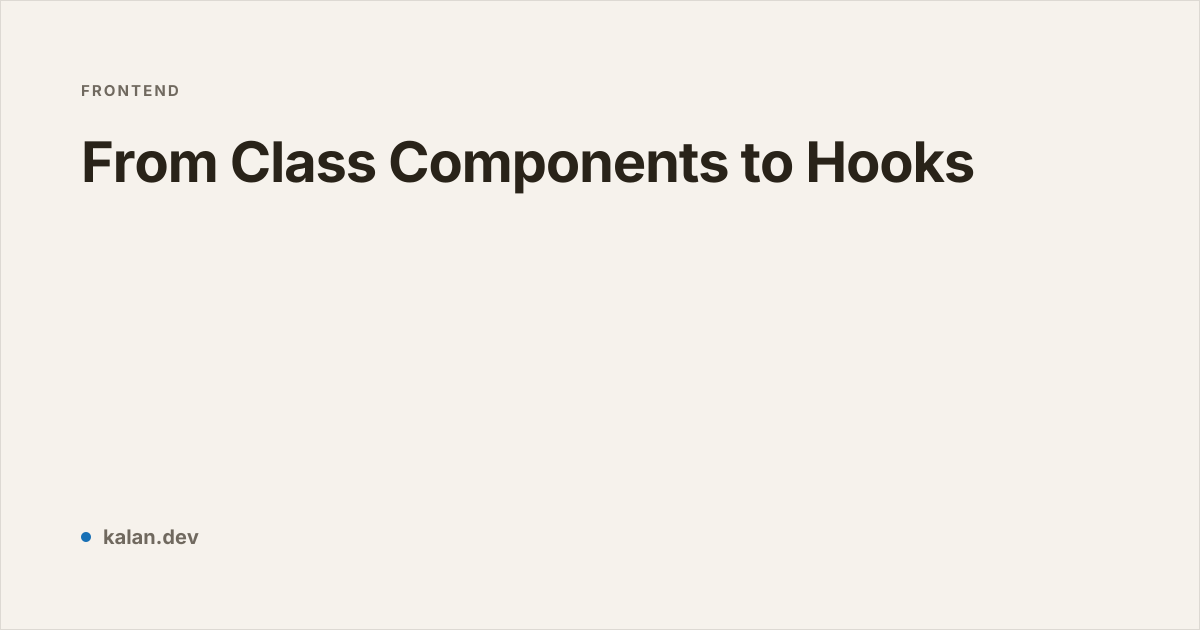 class component to hooks | Half Frontend
