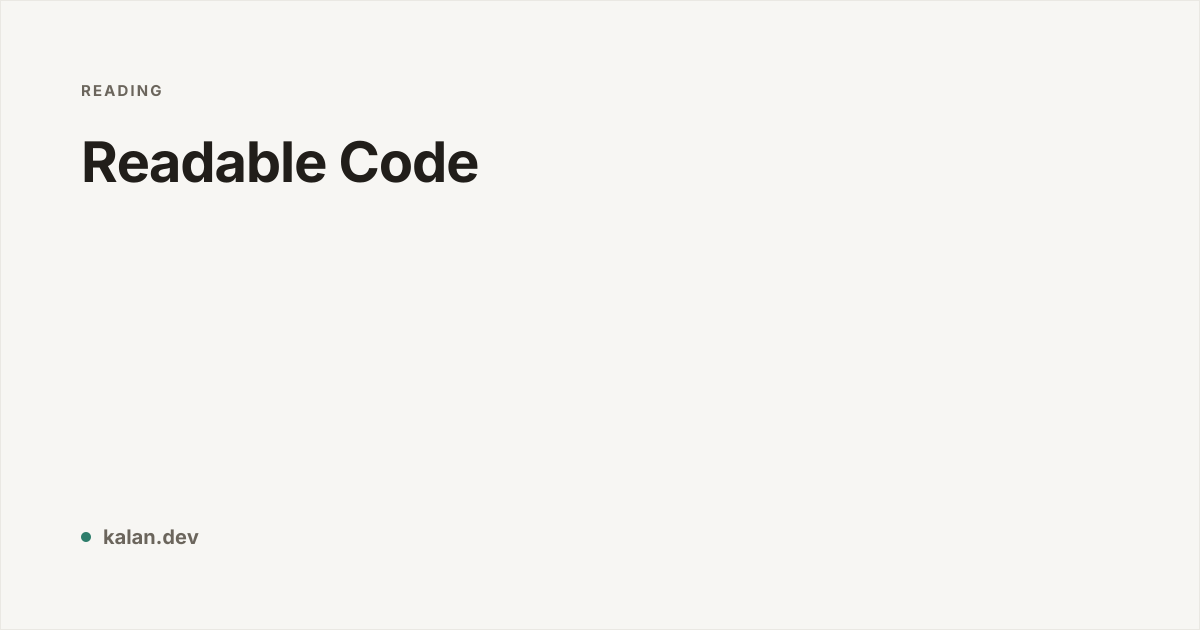 Readable Code | Half Frontend